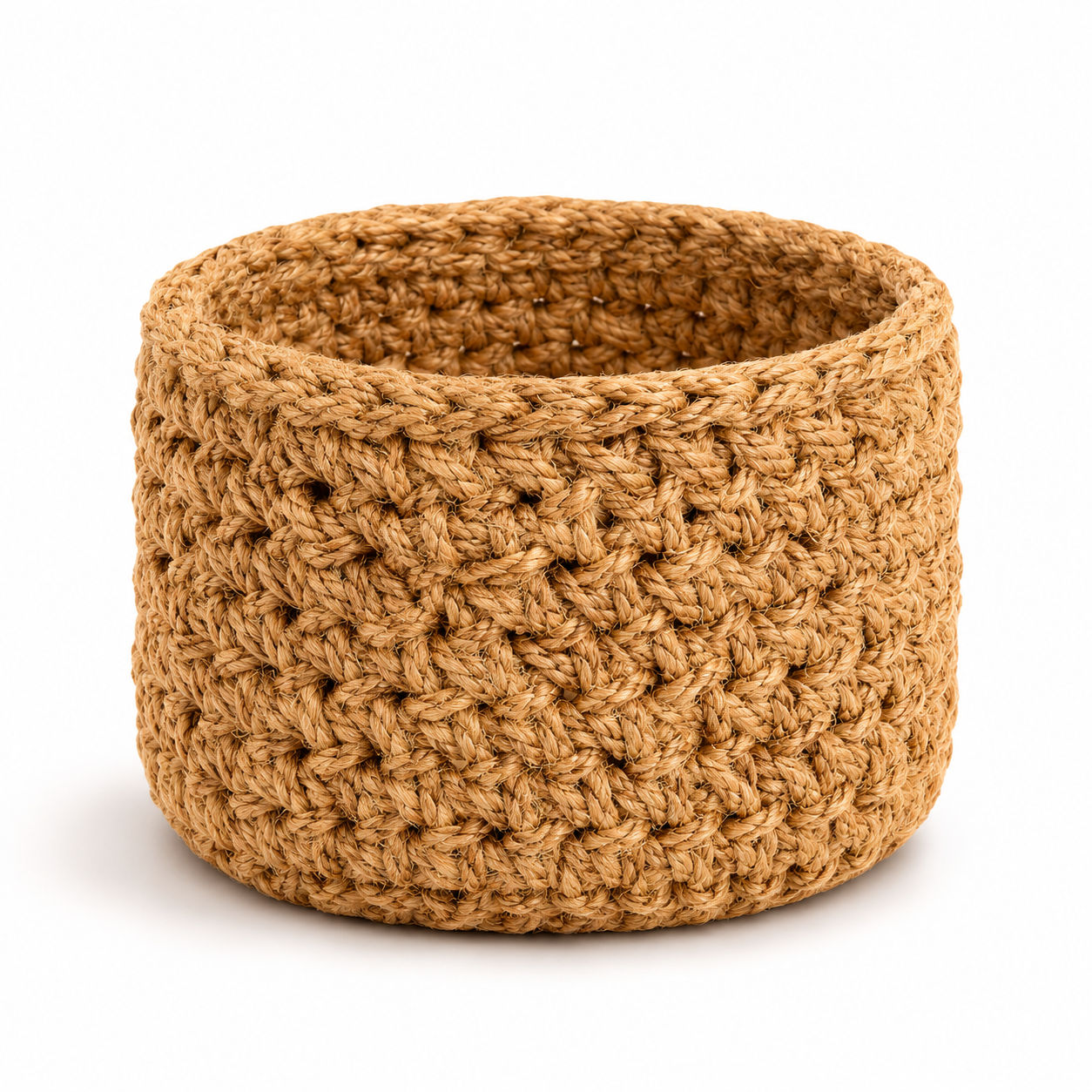 Small Jute Hand Knitted Holder for Eco-Friendly Storage